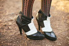 Black and White Leather Spats | Sadie